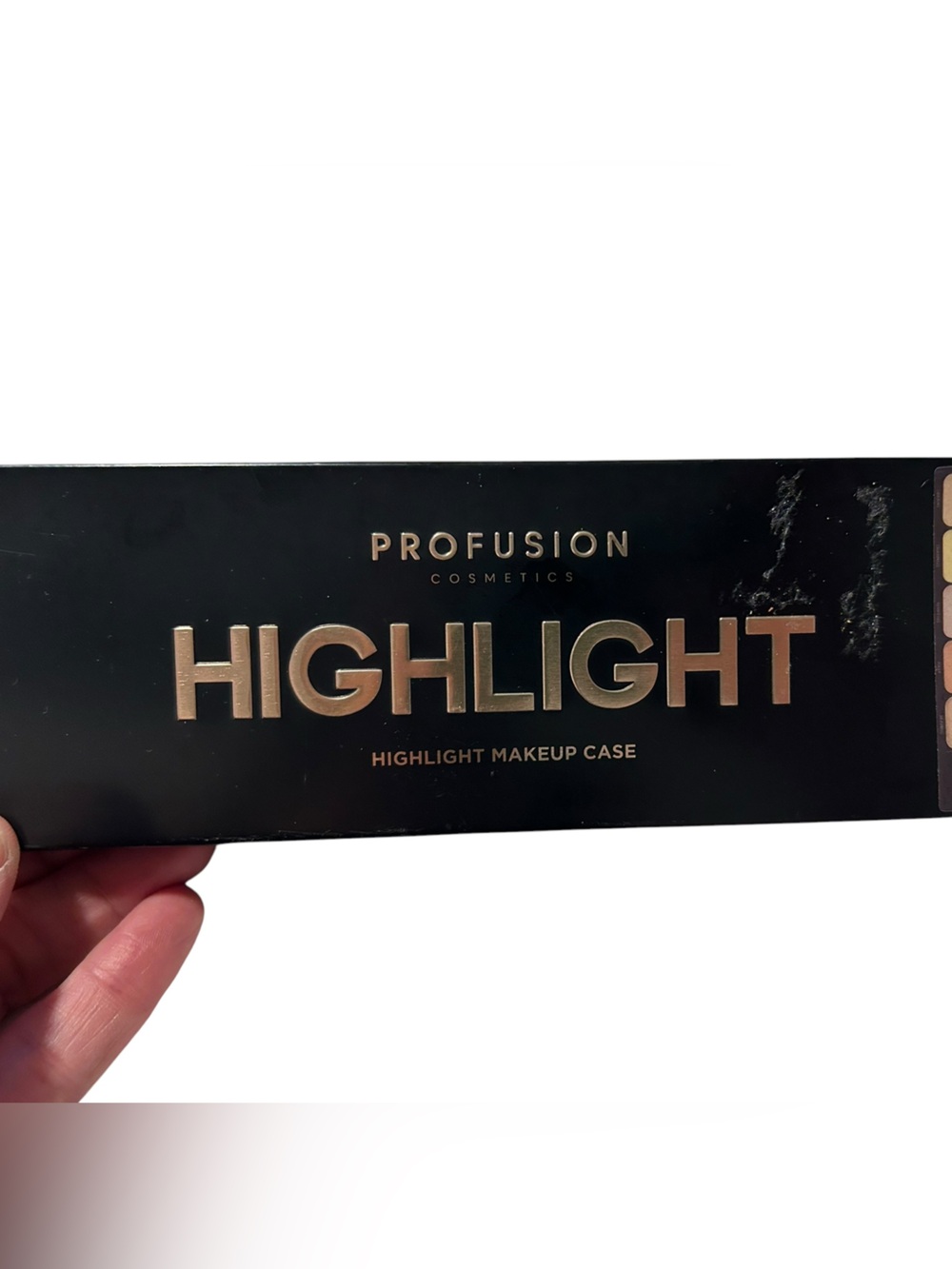 Profusion Cosmetics Highlight Makeup Case - Black & Gold Lettering